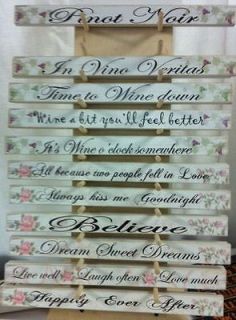Chic Decor Cottage Shabby Home Tabletop Block Sitter Signs 1 1/2 x 17 