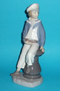 Lladro Figurine ornament Boy with Boat S.Furio 1ST Q