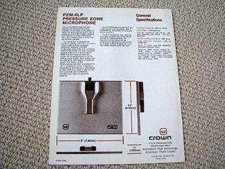 Crown PZM microphone technology general brochure