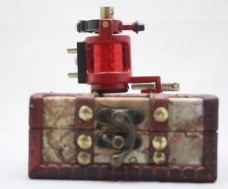   ALLOY Rotary Tattoo Machine Motor Gun liner shader+wooden case box