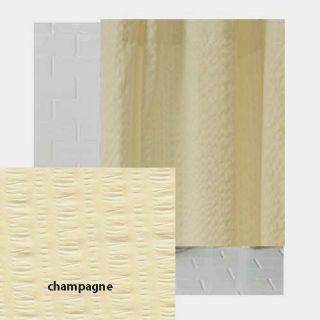 Extra Long Plisse`Luxury Coml/Hotel Fabric Shower Curtain 84 or 96 