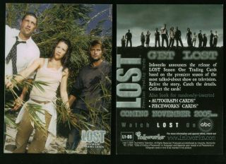 PROMO CARD LOST SEASON 1 THE TV SERIES (Inkworks/2005) #L1 DS From NY 