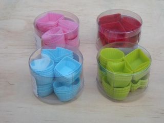 24 Silicone Chocolate Sweet Candy Soap Wax Moulds Green, Pink, Blue Or 