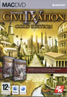 Civilization IV Gold Mac OS 10.3.9, 10.6 G5/Intel New & Sealed