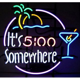 Neon Sign 500 Somewhere Margaritaville Mancave Clubroom game room 