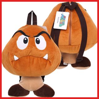   Mario Goomba Mushroom Plush Bag/Backpack19 Licensed(Kids Adults