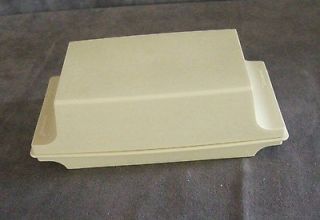Tupperware Vintage Stick Butter Holder container tan dish tabletop 
