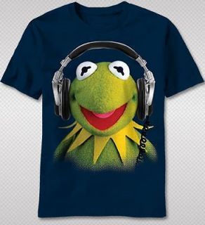   Show Kermit The Frog Music Headphones Classic TV Show T shirt top