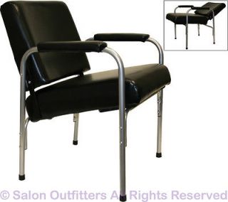 Black Cushion Arm Shampoo Chair Auto Reclining Barber Beauty Spa Salon 