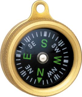 Marbles Pocket Compass 1 Diameter Brass Body Revolving Luminous Dial 