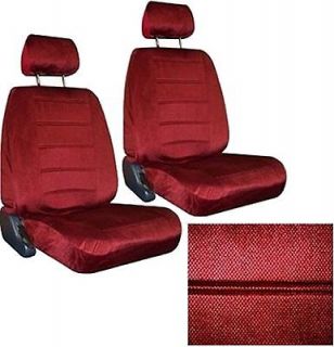 Maroon Car SEAT COVERS 2 low back seatcovers w/ head rest #5
