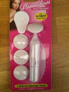 Face Massager with 5 massage heads, new, beauty facial accessory