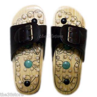 Healthy Reflexology Acupuncture Wooden MASSAGE SANDALS Shoes