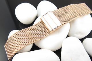 22mm stainless steel Watch mesh bracelet ROSE GOLD NEW Replacement 