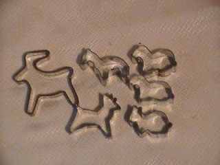 Lot of six 6 Metal cutters cookie fondant decor deer seal design 