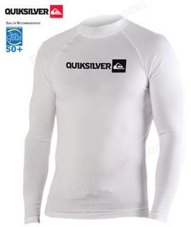 Quiksilver L/S Rashguard 50+ UV Protection  White