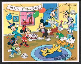   1989 SGMS858 15d. Walt Disney Mickey Mouse at 60th birthday party