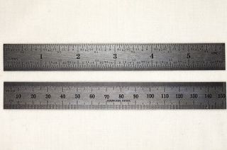 Stainless steel 6 machinist ruler/rule metric SAE 1/32, 1/64th, mm 