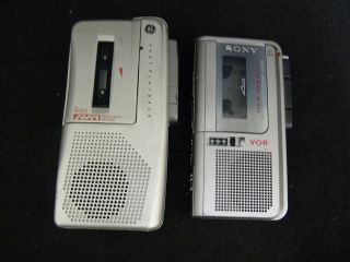 Sony M 57OV Microcassette Voice Recorder & GE 3.5375 Corder Lot V O R 