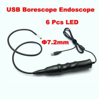 Φ7.2mm USB Endoscope Microscope Inspection Camera Snake Borescope 