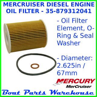CMD MERCRUISER DIESEL ENGINE OIL FILTER   QSD 2.0 / ES 130 150 170 