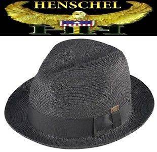   Hats HIGH ROLLER Japanese Toyo Fedora Trilby Hat Black NWT MEDIUM