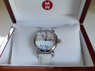 Michele Ltd Edition Seaside Nautical Watch Crocodile Band with Box $ 