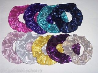 Glitter Knit Metallic Hair Scrunchies Choose Colors