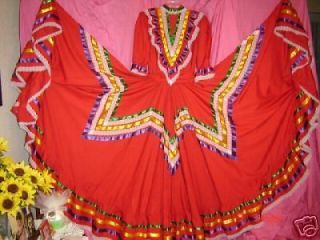 Womens Mexican Folklorico Dress Jalisco S/M ballet NEW