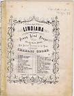   Rose Of Summer, Jenny Lind, in LINDIANA, 1856, Antique Sheet Music