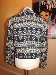 Vintage Navajo Serape Indian Mexican Southwestern Blazer Jacket Coat 