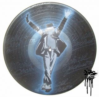 MICHAEL JACKSON #3   Art Painting Spray Paint LP Record Vinyl Graffiti 