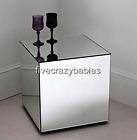 Dazzling HORCHOW Mirrored Cube Mirror Glass Table End Cocktail Neiman 