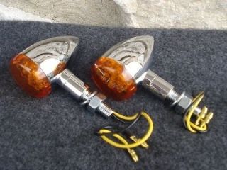 BULLET AMBER LED MINI TURN SIGNAL FOR HARLEY SOFTAIL AND CHOPPERS