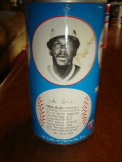 MLB Vida Blue Baseball RC Cola Empty Rare Version Straight Steel Soda 