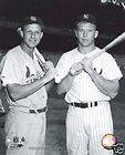 YANKEES MICKEY MANTLE FAVORITE PLAYER STAN MUSIAL CARDINALS TOGETHER 