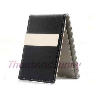 MONEY CLIP Faux Leather Pocket Wallet ID Bag Cash Holder Credit Card 
