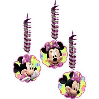 Minnie Mouse Party Supplies Ceiling Danglers   3 Each