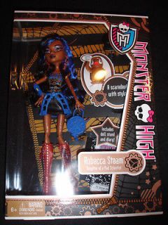 MONSTER HIGH DOLL   ROBECCA STEAM   with Pet Captain Penny   REBECCA
