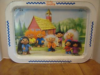 Troll Doll norfin Metal Lap / Bed Tray, 1992 17 1/4 x 12 1/2 USED 