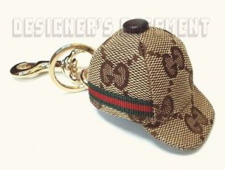   red/green Web Baseball HAT charm Clip KEY CHAIN Ring NIB Authentic