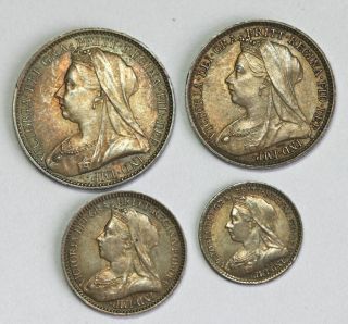 1896 MAUNDY MONEY SET VICTORIA R 57