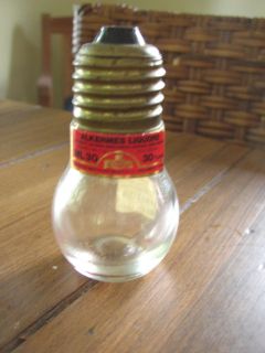 Alkermes Liquore vintage empty Mini Light Bulb Bottle