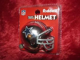Dallas Cowboys Riddell Pocket Chrome Pro Football Helmet   Cheap 