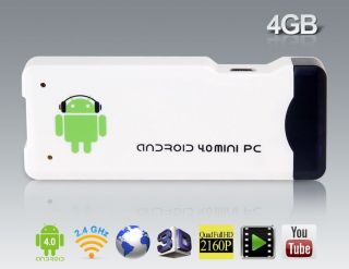 Mini Android 4.0 TV Cloud Stick ARM Cortex A8 DDR3 1GB /4GB White