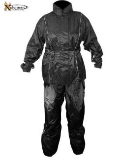 Ladies 2 Piece Black Motorcycle Rain suit lightweight S 5X