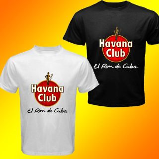 Havana Club Cuba Rum Custom Black And White T Shirt Size S 3XL