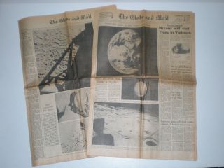 moon landing newspaper in Historical Memorabilia