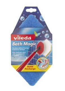 Vileda BATH MAGIC MOP REFILLS 120404 bathroom 8/pack cleaning scouring 