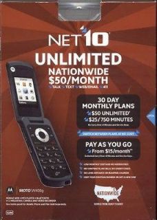 Motorola W408g   Silver (Net10) Cellular Phone NIB